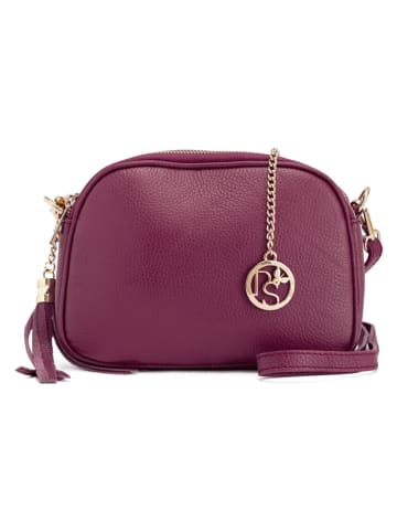 Pia Sassi Leren schoudertas "Monte Sparagio" bordeaux - (B)23 x (H)17 x (D)7 cm