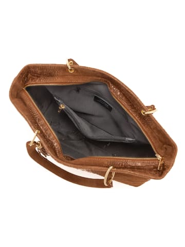 Mia Tomazzi Leder-Shopper "Cilento" in Cognac - (B)58 x (H)42 x (T)14 cm