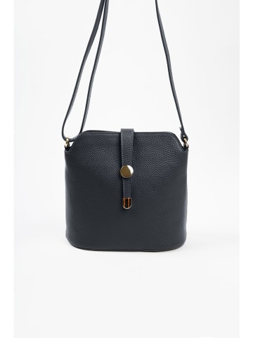 Lia Biassoni Leren schoudertas zwart - (B)24 x (H)22 x (D)10 cm