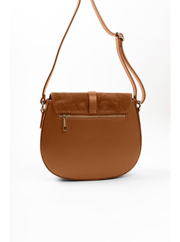 Lia Biassoni Leren schoudertas lichtbruin - (B)23 x (H)20 x (D)6 cm