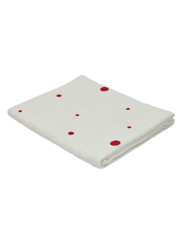 OYOY living design Tischdecke "Nori" in Weiß/ Rot - (L)200 x (B)140 cm