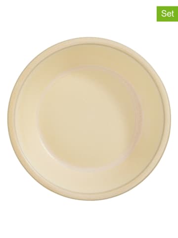 OYOY 2er-Set: Suppenteller "Yuka" in Beige - Ø 19 cm