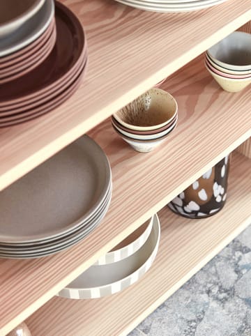 OYOY 2-delige set: dinerborden "Yuka" grijs - Ø 27 cm