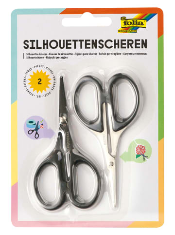 folia PAPER 2-delige set: silhouettescharen zwart - (L)10,5 cm