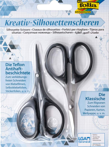 folia PAPER 2-delige set: silhouettescharen zwart - (L)10,5 cm