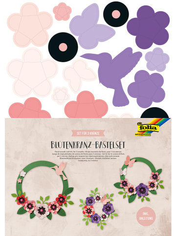 folia PAPER Bastelset "Blütenkranz" in Bunt