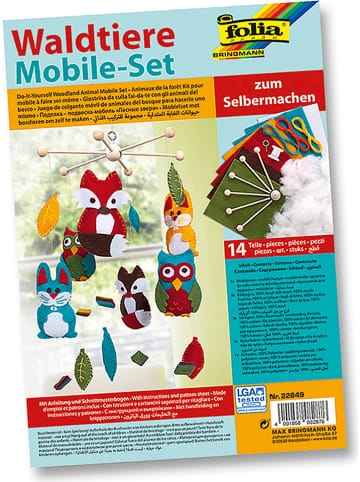 folia PAPER Knutselset "Mobiel Wouddieren" meerkleurig