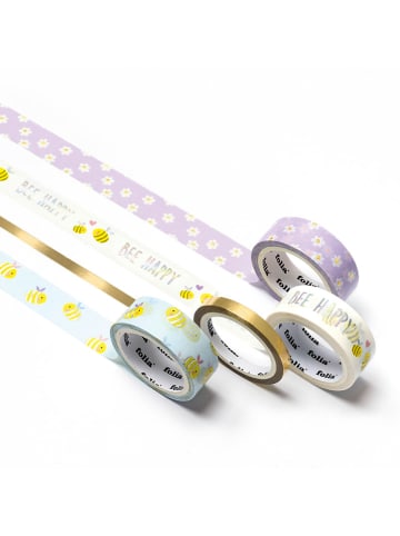 folia PAPER Plakband "Bees" meerkleurig - 4x 5 m