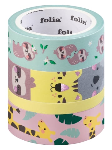 folia PAPER Washi tape "Wildlife" meerkleurig - vanaf 6 jaar