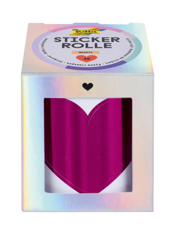 folia PAPER Sticker "Hearts" in Bunt - 48 Stück
