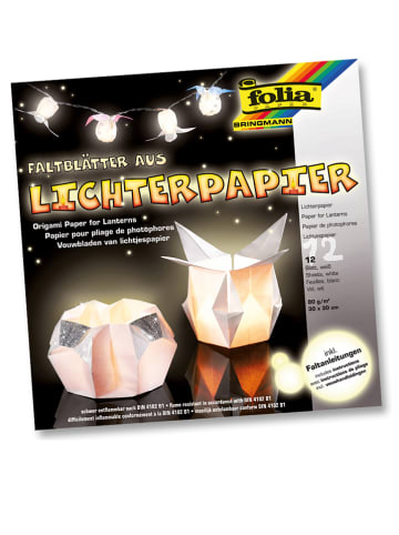 folia PAPER Świecący papier (12 szt.) w kolorze białym - 30 x 30 cm