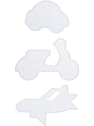 folia PAPER 3-delige strijkkralenplankjes "Motor Fun" transparant