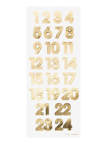 folia PAPER Adventskalenderstickers "Numbers Gold" - vanaf 5 jaar