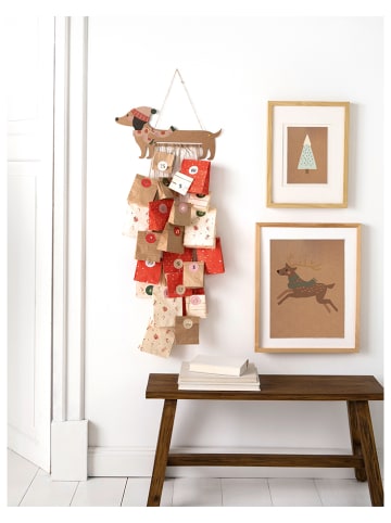 folia PAPER Knutselset "Adventskalender - Das" naturel/rood