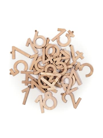 folia PAPER Adventskalenderzahlen in Natur -  24 Stück