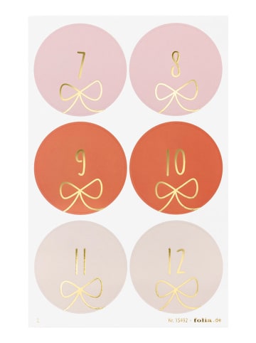 folia PAPER Adventskalendersticker "Round Bows" - ab 5 Jahren