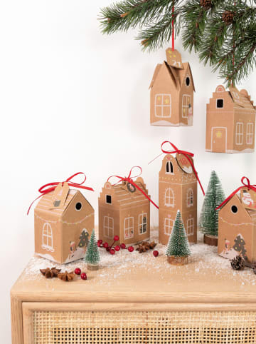 folia PAPER 49-delige adventskalenderknutselset lichtbruin