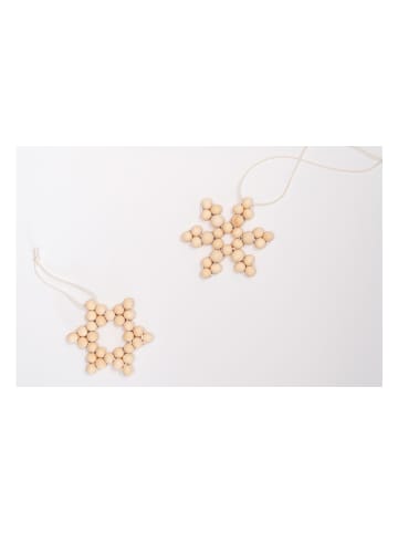 folia PAPER 161tlg. Perlensterne-Bastelset in Natur