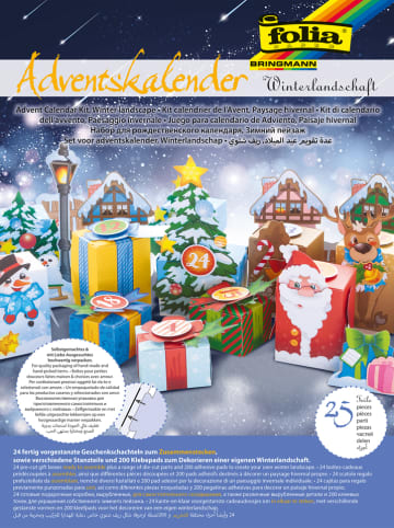 folia PAPER Adventskalender "Winterlandschaft" in Bunt