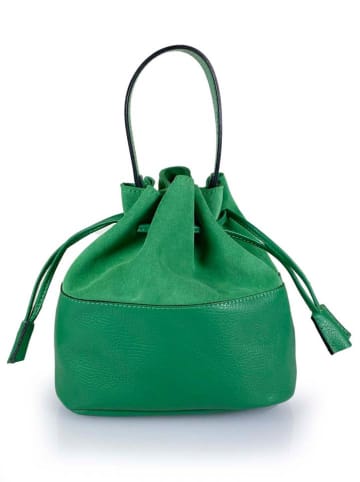 ORE10 Leren handtas groen - (B)23 x (H)20 x (D)9 cm