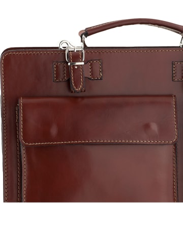 ORE10 Leren businesstas "Bologna" bruin - (B)38 x (H)29 x (D)11 cm