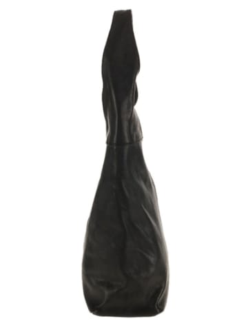 ORE10 Skórzana torebka "Vercelli" w kolorze czarnym - 30 x 40 x 14 cm