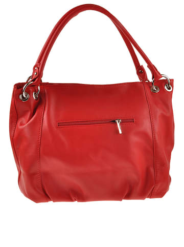 ORE10 Leder-Henkeltasche "Carre" in Rot - (B)45 x (H)30 x (T)14 cm