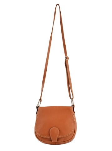 ORE10 Skórzana torebka w kolorze jasnobrązowym - 17 x 19 x 6 cm