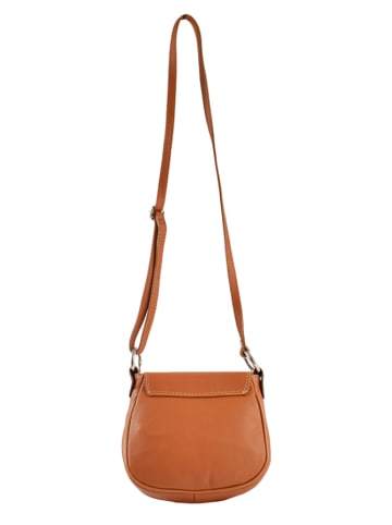 ORE10 Leder-Umhängetasche in Hellbraun - (B)17 x (H)19 x (T)6 cm