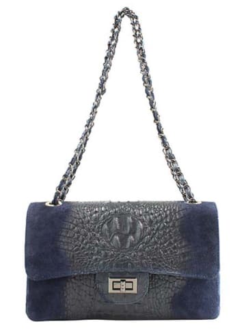 ORE10 Leder-Umhängetasche in Dunkelblau - (B)28 x (H)16 x (T)8 cm