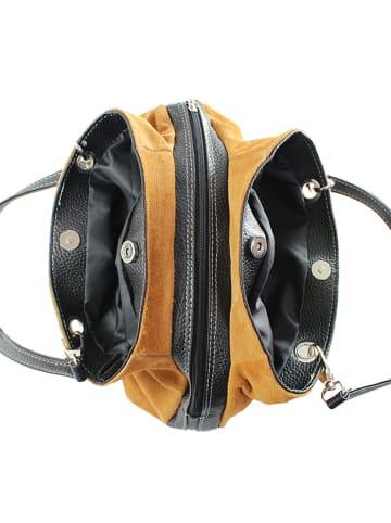 ORE10 Leren handtas cognackleurig - (B)32 x (H)20 x (D)14 cm