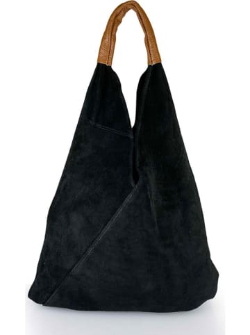 ORE10 Leren shoudertas "Lord" zwart - (B)34 x (H)39 x (D)8 cm