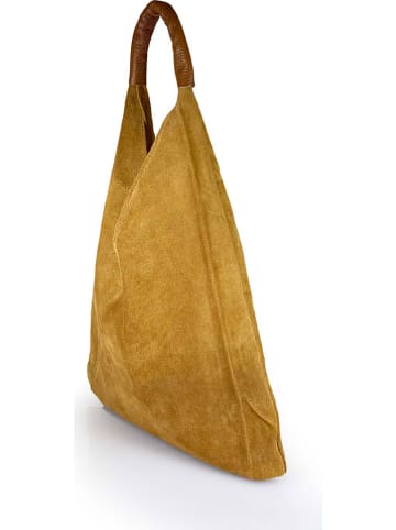 ORE10 Leren schoudertas "Lord" lichtbruin - (B)34 x (H)39 x (D)8 cm