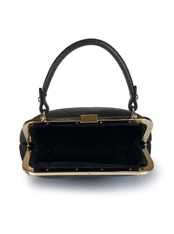 ORE10 Skórzana torebka "Ro" w kolorze czarnym - 25 x 22 x 10 cm