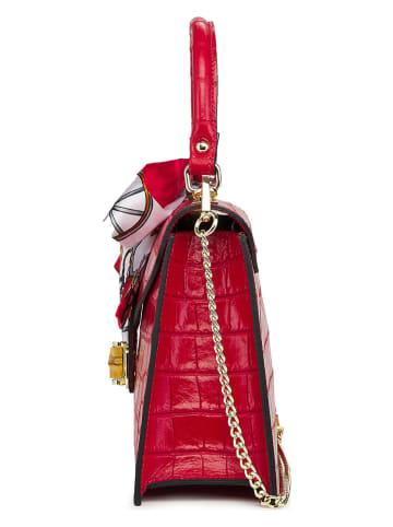 ORE10 Leder-Henkeltasche "Sonos" in Rot - (B)28 x (H)21 x (T)10 cm