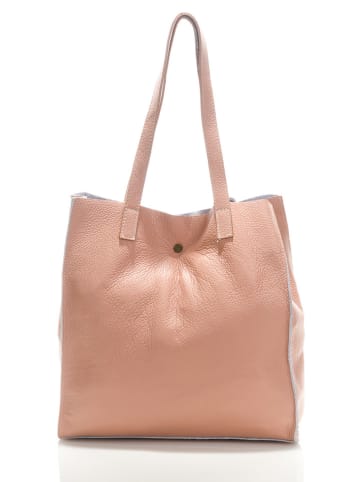 ORE10 Leren schoudertas "Aram" lichtroze - (B)34 x (H)28 x (D)12 cm