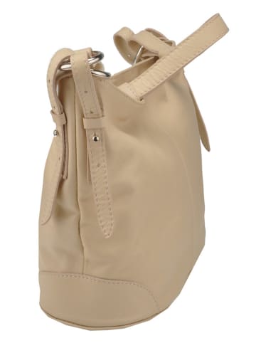 ORE10 Leder-Umhängetasche "Roers" in Beige - (B)34 x (H)24 x (T)12 cm