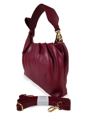 ORE10 Leren schoudertas "Movar" bordeaux - (B)26 x (H)18 x (D)5 cm