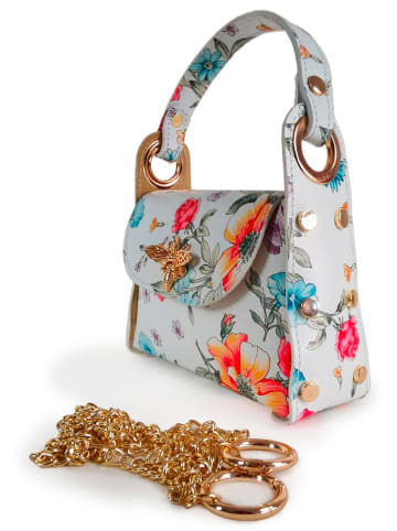 ORE10 Skórzana torebka "Liman" w kolorze kremowym - 22 x 22 x 12 cm