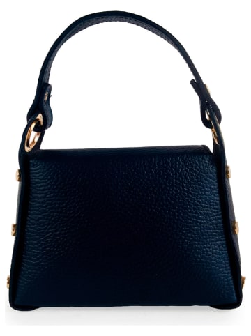 ORE10 Leder-Henkeltasche "Raser" in Dunkelblau - (B)17 x (H)12 x (T)6 cm