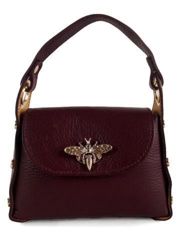 ORE10 Leder-Henkeltasche "Raser" in Bordeaux - (B)17 x (H)12 x (T)6 cm
