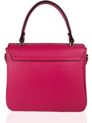ORE10 Leren handtas "Liman" roze - (B)22 x (H)22 x (D)12 cm