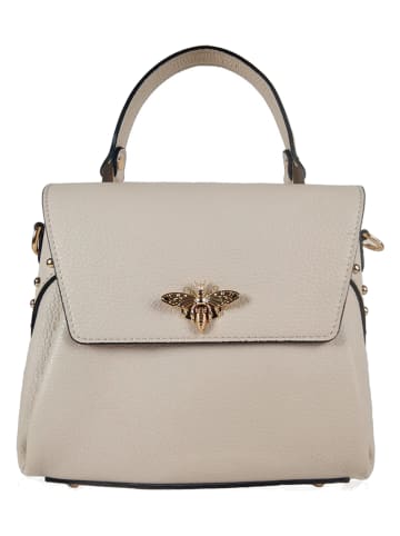 ORE10 Leder-Henkeltasche "Liman" in Creme - (B)22 x (H)22 x (T)12 cm