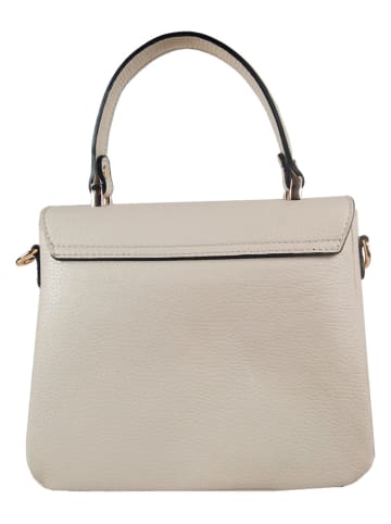 ORE10 Skórzana torebka "Liman" w kolorze kremowym - 22 x 22 x 12 cm