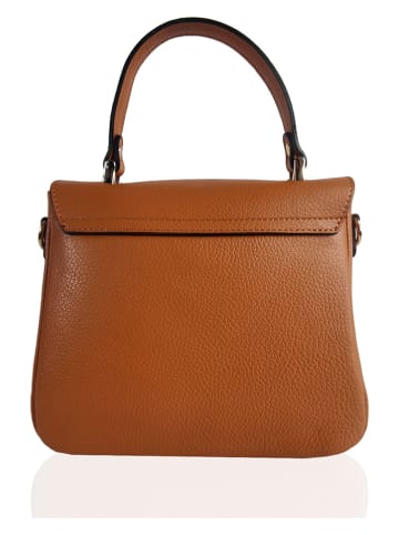 ORE10 Leder-Henkeltasche "Liman" in Hellbraun - (B)22 x (H)22 x (T)12 cm