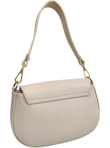 ORE10 Leder-Schultertasche in Beige - (B)15 x (H)24 x (T)5 cm