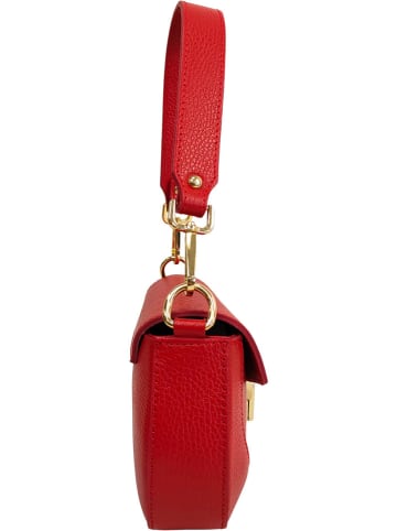 ORE10 Leren schoudertas rood - (B)15 x (H)24 x (D)5 cm