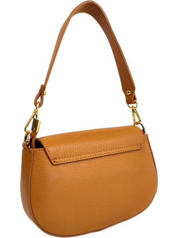 ORE10 Leder-Schultertasche in Cognac - (B)15 x (H)24 x (T)5 cm