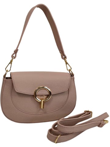 Florence Bags Skórzana torebka w kolorze jasnoróżowym - 15 x 24 x 5 cm