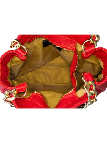 ORE10 Skórzany shopper bag w kolorze czerwonym - 27 x 45 x 15 cm